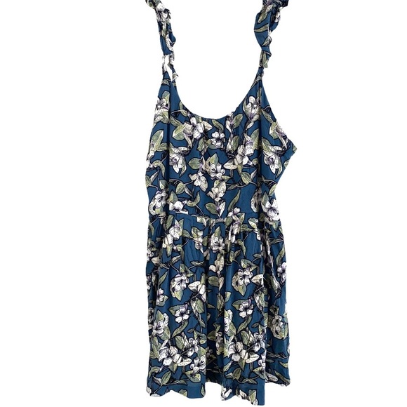 NWOT FREE PEOPLE Dear You Teal Green Floral Mini Dress Size Medium - Picture 13 of 14